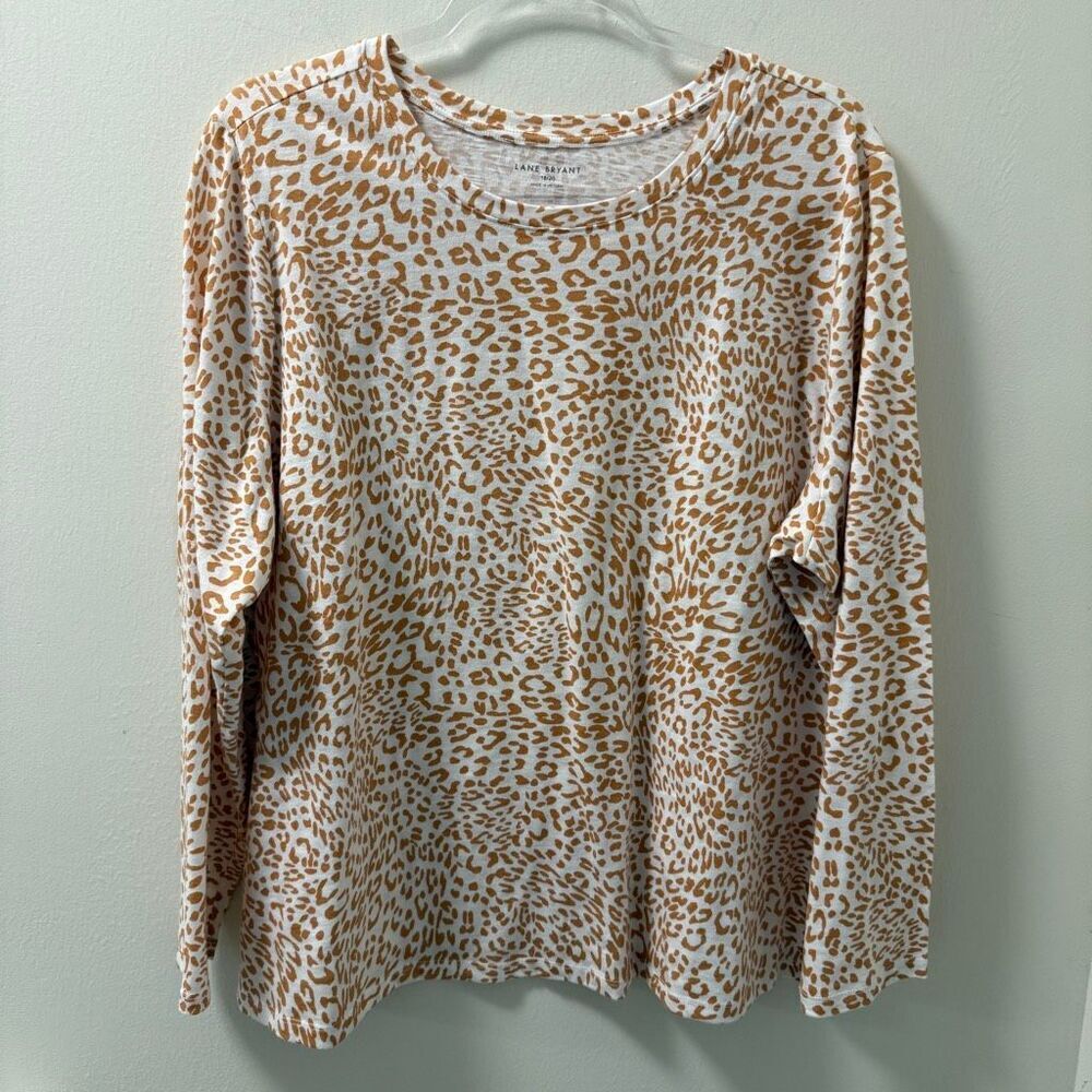 Lane Bryant NWT Leopard Print Long Sleeve Top Women’s Plus Size 18/20